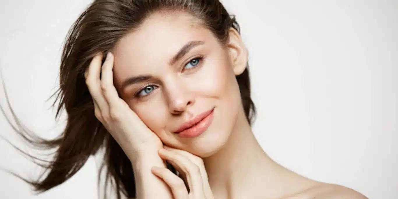 young-girl-with-perfect-clean-skin-smiling young girl with perfect clean skin smiling